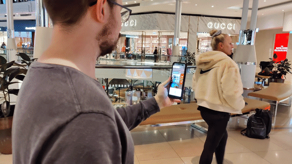Using Wayfinding on App in Mall